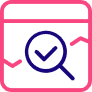 Magnifying glass on a document: right solution step