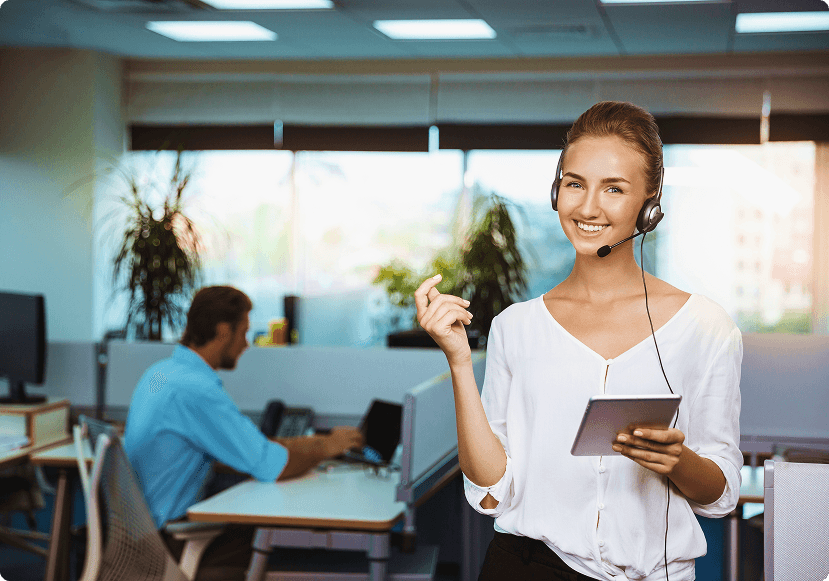 Business professional ready to help with your migration